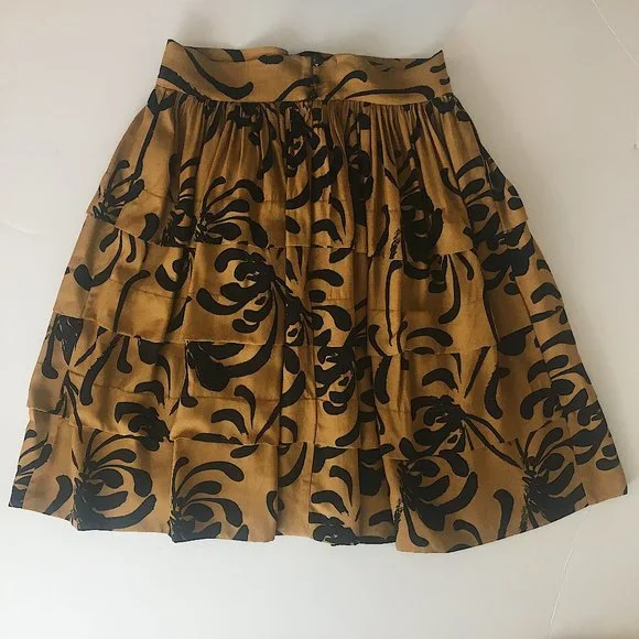 Anthropologie Sariah Calligraphy Strokes Skirt - Picture 4 of 8